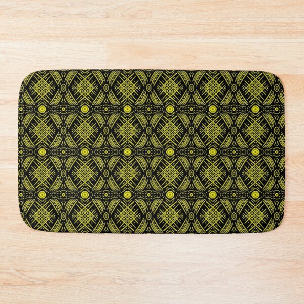 Item preview, TicTacToe Abstract Motif - Yellow On Black designed and sold by Blenderbeetle.