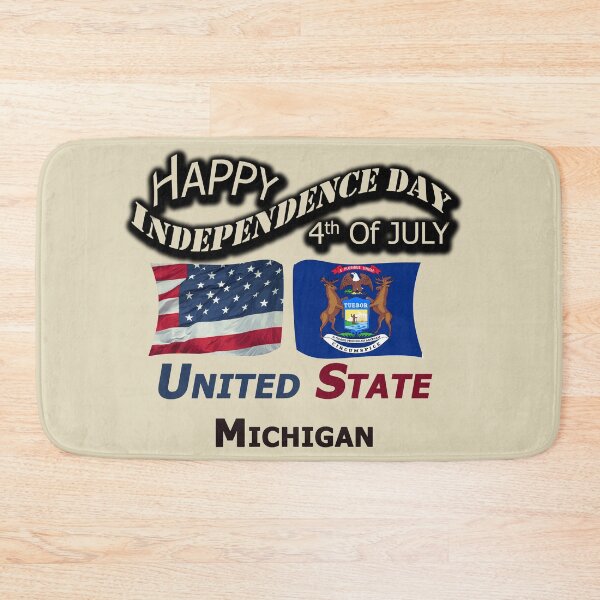 Item preview, Happy Independence Day Michigan State, Happy 4th Of July Gift, Happy Independence Day USA, Design with Flags for each state in the United States. designed and sold by roji-world-shop.