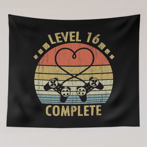 Item preview, Level 16 Complete - 16th Wedding Anniversary Gift Video Gamer designed and sold by nana1099.
