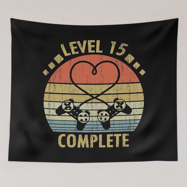 Item preview, Level 15 Complete - 15th Wedding Anniversary Gift Video Gamer designed and sold by nana1099.