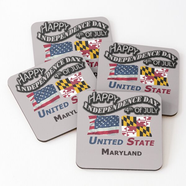 Item preview, Happy Independence Day Maryland State, Happy 4th Of July Gift, Happy Independence Day USA, Design with Flags for each state in the United States. designed and sold by roji-world-shop.