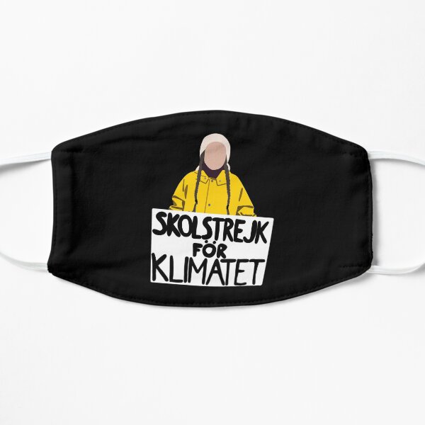 Greta Thunberg Flache Maske
