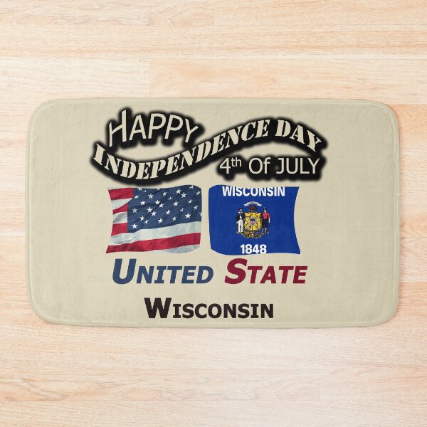 Item preview, Happy Independence Day Wisconsin State, Happy 4th Of July Gift, Happy Independence Day USA, Design with Flags for each state in the United States. designed and sold by roji-world-shop.