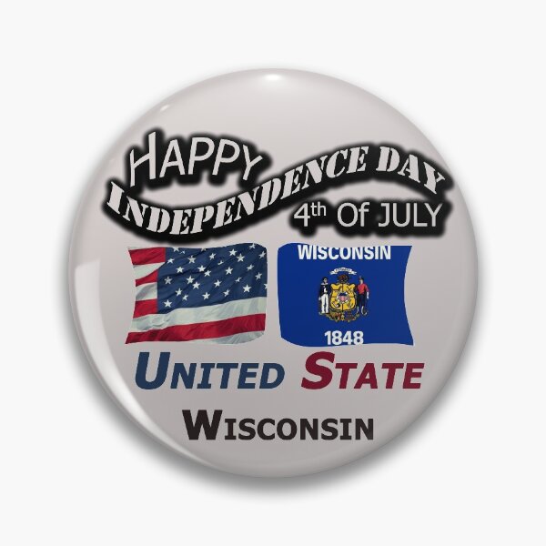 Item preview, Happy Independence Day Wisconsin State, Happy 4th Of July Gift, Happy Independence Day USA, Design with Flags for each state in the United States. designed and sold by roji-world-shop.