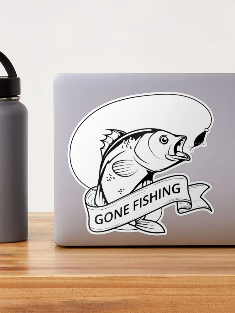 If I've Gone Missing I've Gone Fishing Sticker - Funny Colorful Fishing  Sticker for Fisherman - Premium Quality Vinyl Bumper Stickers 2-Pack |  5-Inch