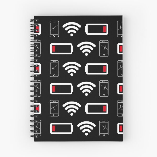Item preview, Geek Patterns Design, Funny Broken Screen Low Battery Wi-Fi Disaster Gift  designed and sold by PrintOfi.