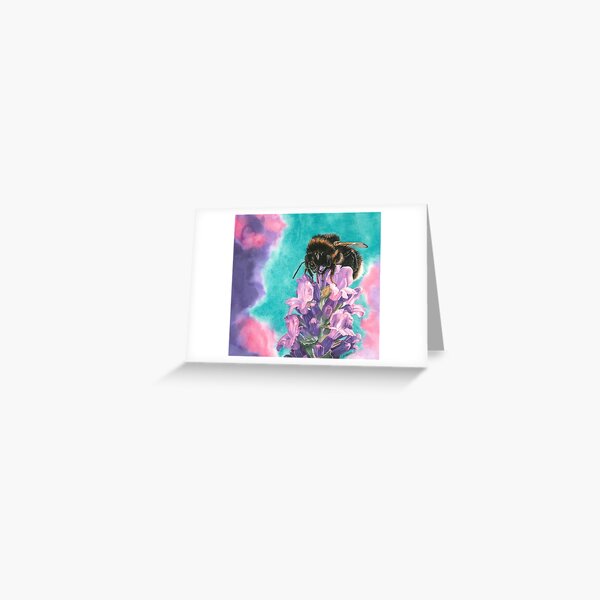 Lavender Bee Dilly Dilly Greeting Card