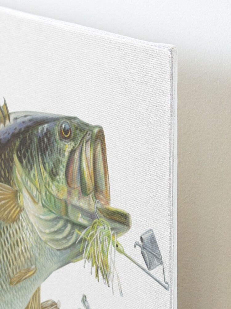 fisher pulling bass fish out of water  Poster for Sale by Tijn-W-B