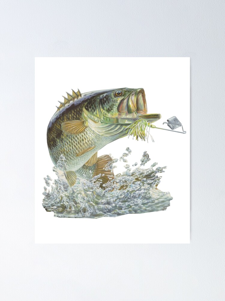 fish jumping out of water fishing Poster for Sale by Tijn-W-B