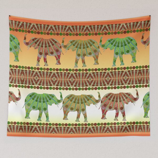 Item preview, Bohemian Mandela Elephants designed and sold by WatersEdgeGal.