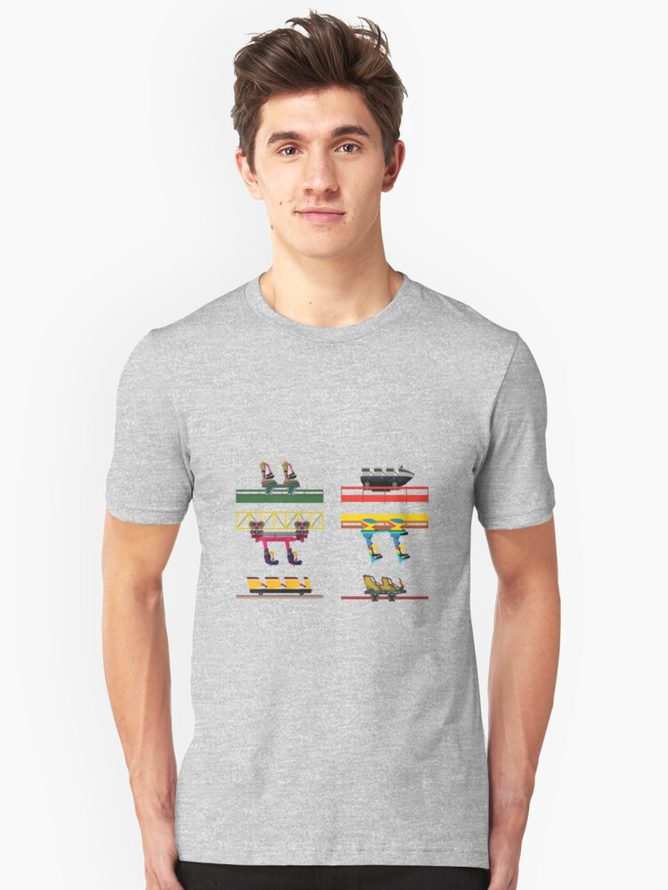 Alternate view of Dorney Park Coaster Cars Design Slim Fit T-Shirt