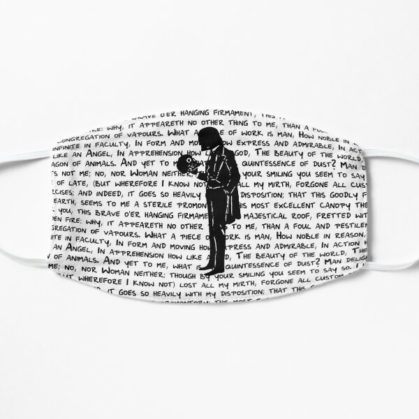 Hamlet Silhouette with Yorick's Skull Mask