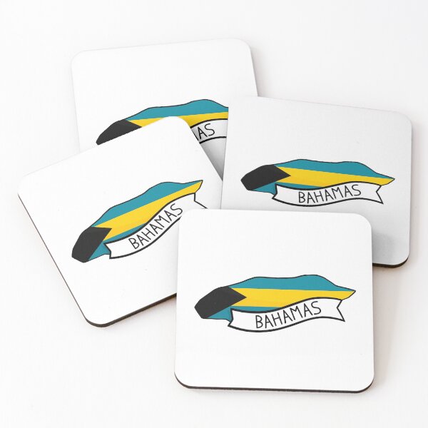 Item preview, The Bahamas Flag Map Sticker designed and sold by Drawingvild.