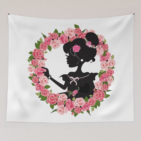 Item preview, Silhouette in a Rose Wreath designed and sold by jeannierose.