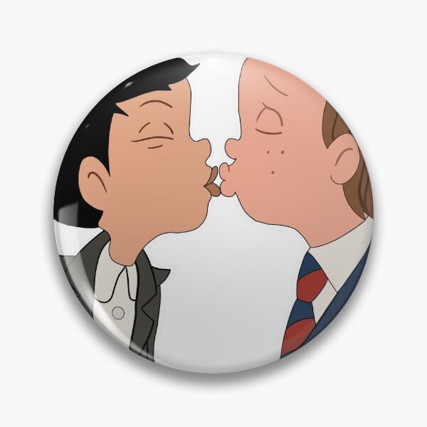 Item preview, TJ & Spinelli Kissing designed and sold by Katelyn Van Praet.