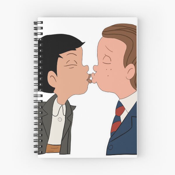 Item preview, TJ & Spinelli Kissing designed and sold by Katelyn Van Praet.