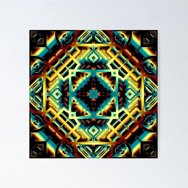 Item preview, Ancient Rune - Abstract Metallic Art designed and sold by Dator-Abstracts.