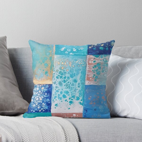 Item preview, Patchwork Paint Pour - Blue designed and sold by Careyfmason.
