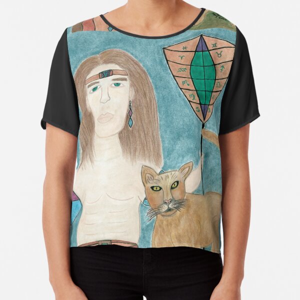 The Cougar Warrior Within Chiffon Top