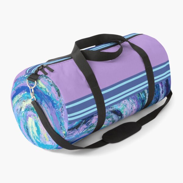 Expressive Abstract Color Blocking in Purple by Courtney Hatcher Duffle Bag