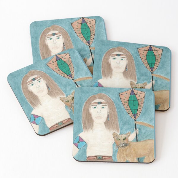 The Cougar Warrior Within Coasters (Set of 4)