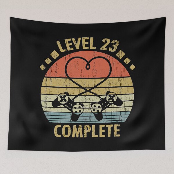 Item preview, Level 23 Complete - 23rd Wedding Anniversary Gift Video Gamer designed and sold by nana1099.