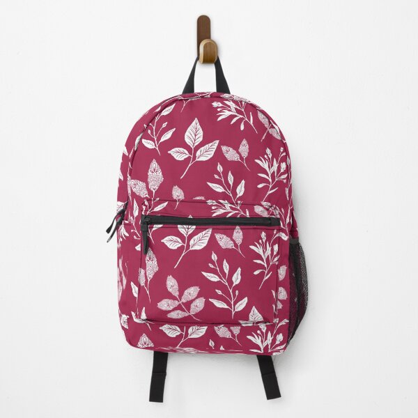 Item preview, Ornate Raspberry Red Leaf Pattern designed and sold by Amanda-Lakey.