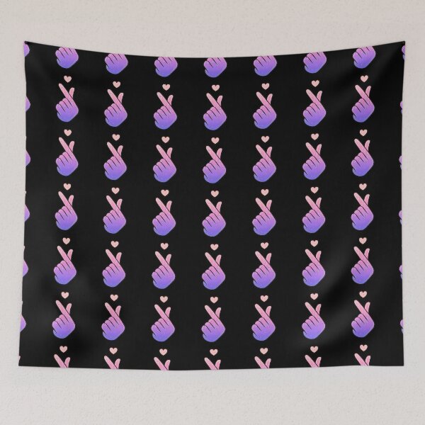 Item preview, Kpop Korean Finger Heart, Funny K-Pop Design Purple Pink Degraded Army Style Gift designed and sold by PrintOfi.
