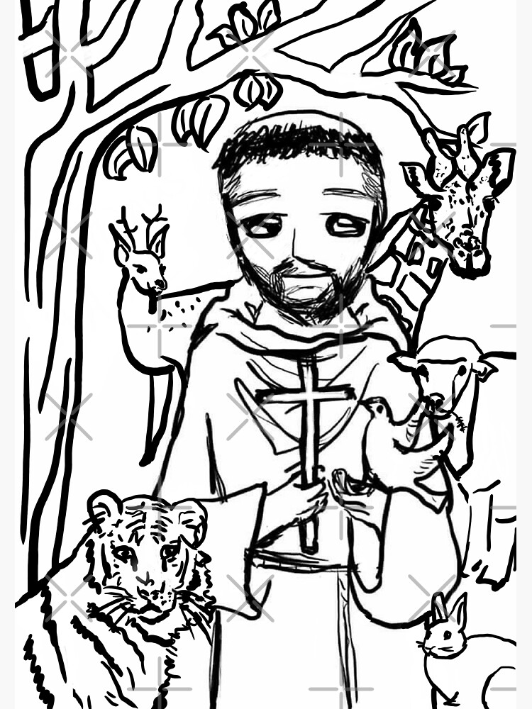 Postal «San Francisco de Asís de dibujos animados» de katherineliart | Redbubble Postal «San Francisco de Asís de dibujos animados» de katherineliart | Redbubble