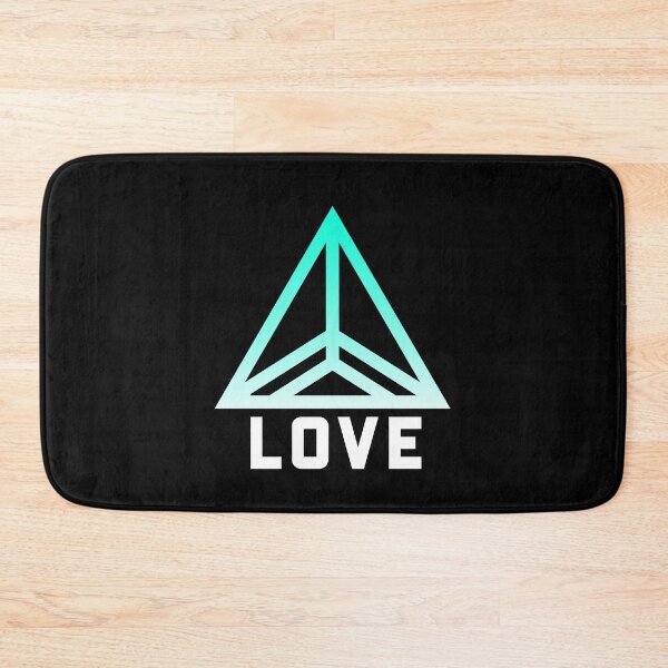 Item preview, love tetrahedron teal white designed and sold by MythicBrand.