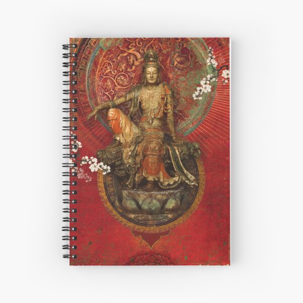 Kwanyin on Red Spiral Notebook
