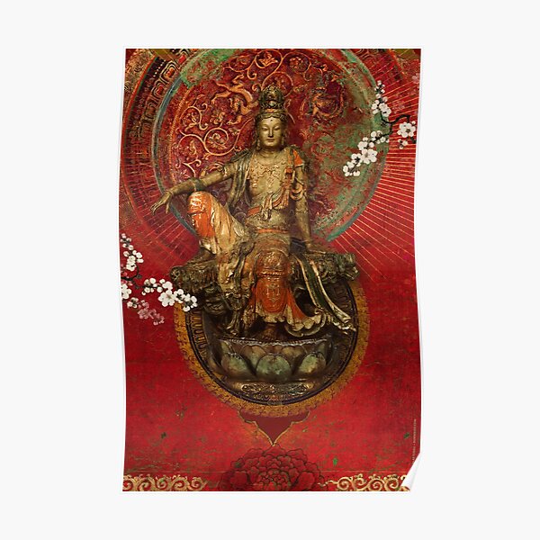 Kwanyin on Red Poster
