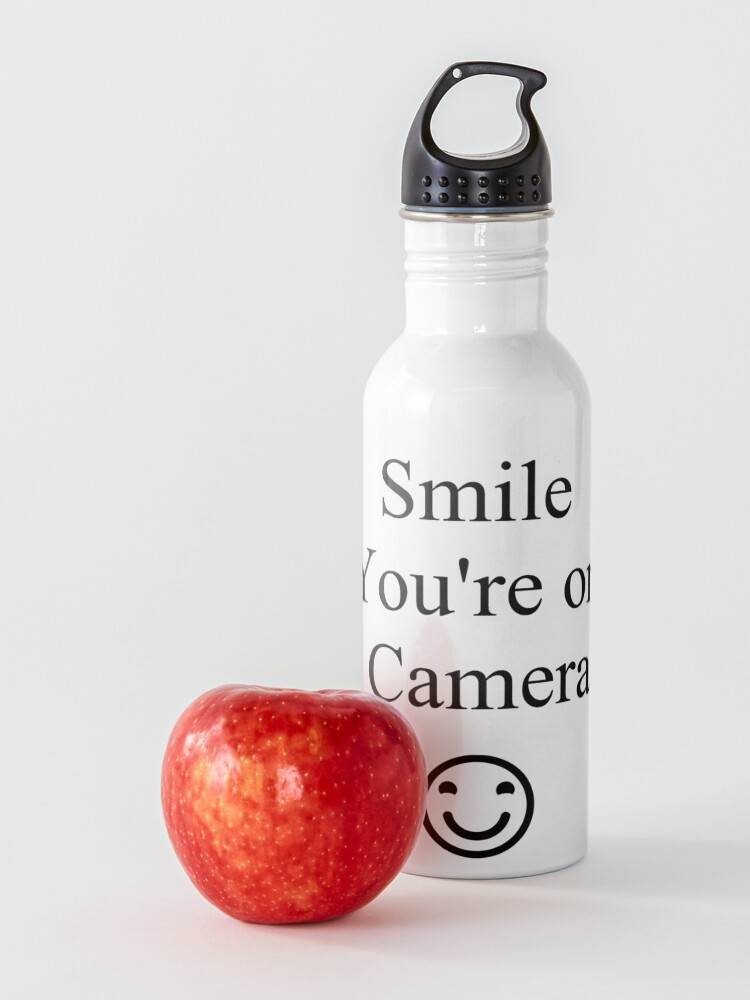 Alternate view of Smile You're on Camera Sign Water Bottle
