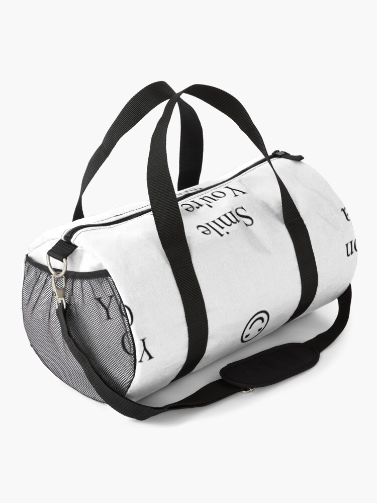Alternate view of Smile You're on Camera Sign Duffle Bag
