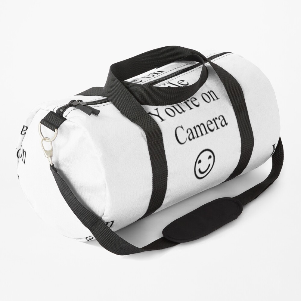Smile You're on Camera Sign Duffle Bag