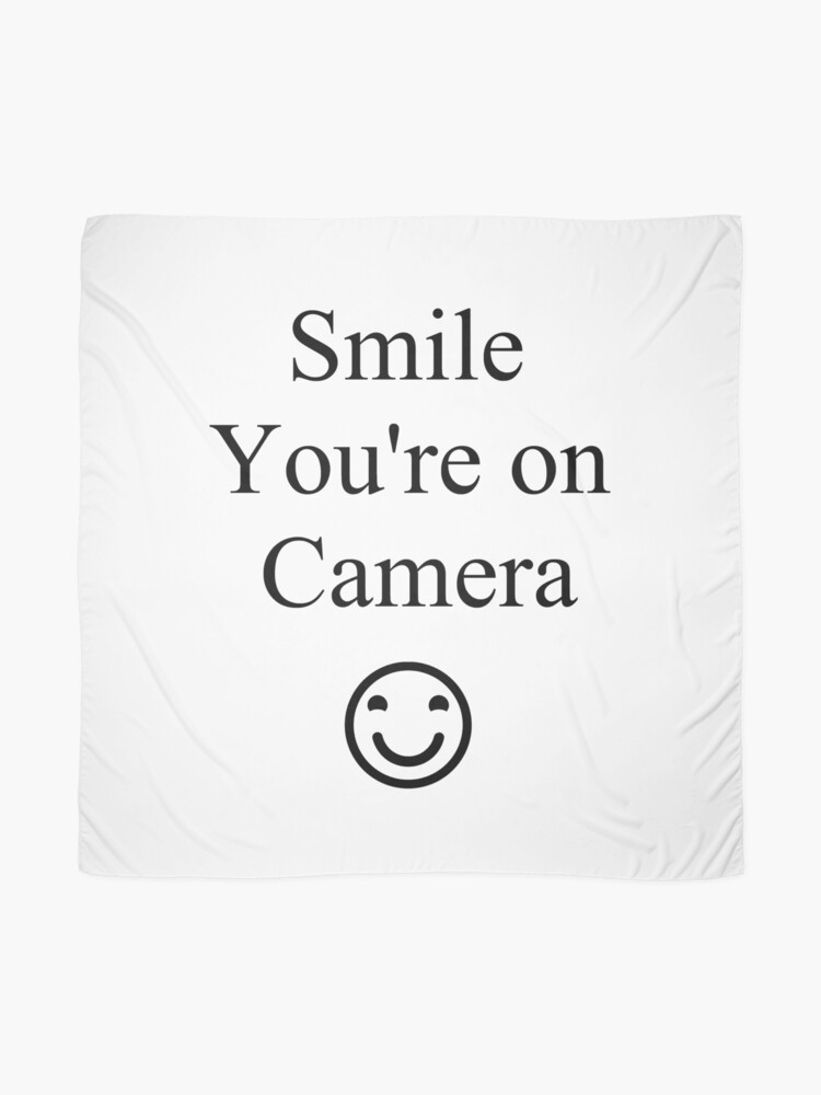 Alternate view of Smile You're on Camera Sign Scarf
