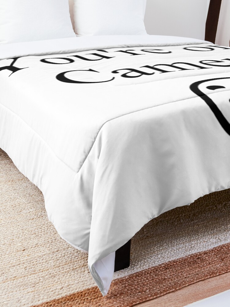 Alternate view of Smile You're on Camera Sign Comforter