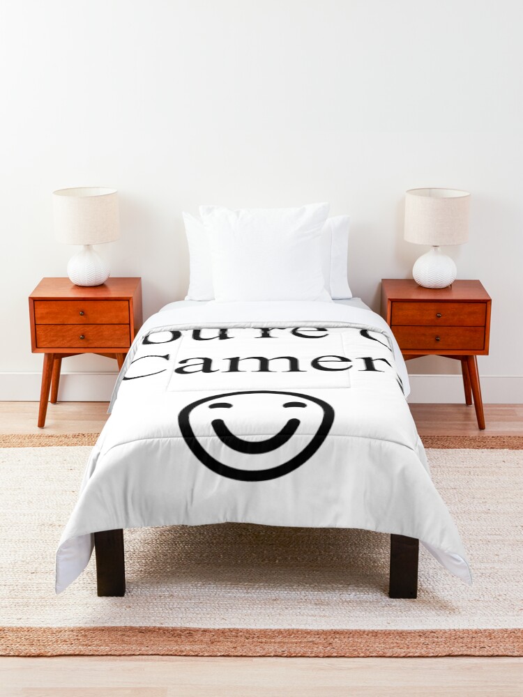 Alternate view of Smile You're on Camera Sign Comforter