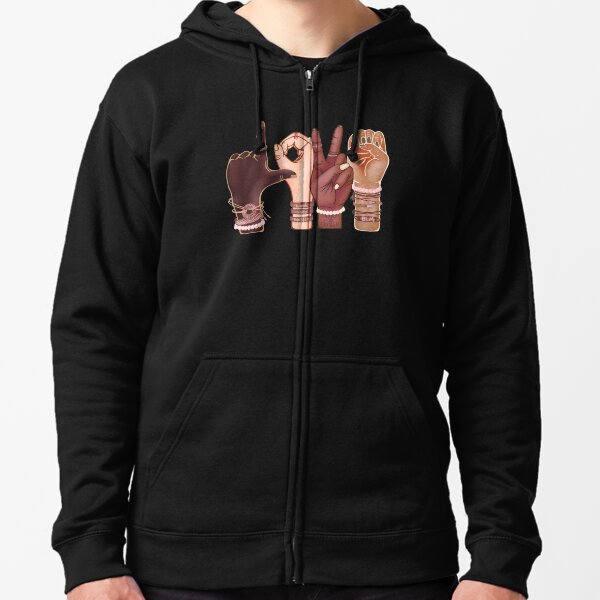 BLM Sign Language LOVE Zipped Hoodie