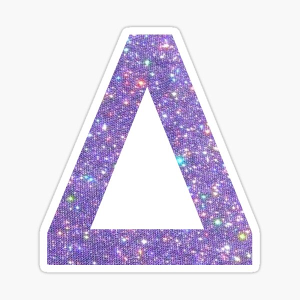 "Delta Purple Glitter Greek Letter" Sticker for Sale by allyspalding