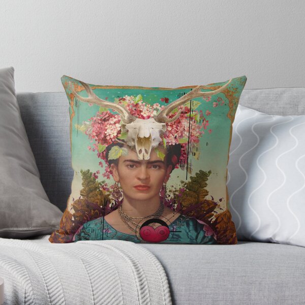 Frida Kahlo Tribute 02 Throw Pillow