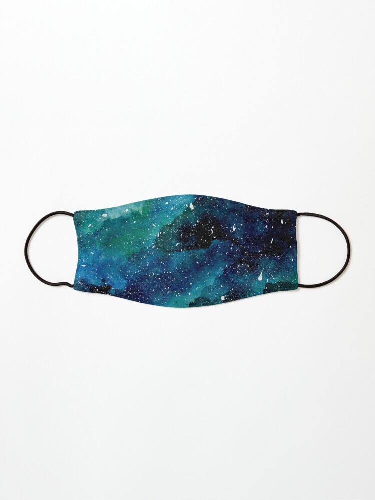 Thumbnail 1 of 5, Mask, Emerald Galaxy designed and sold by KathrinLegg.