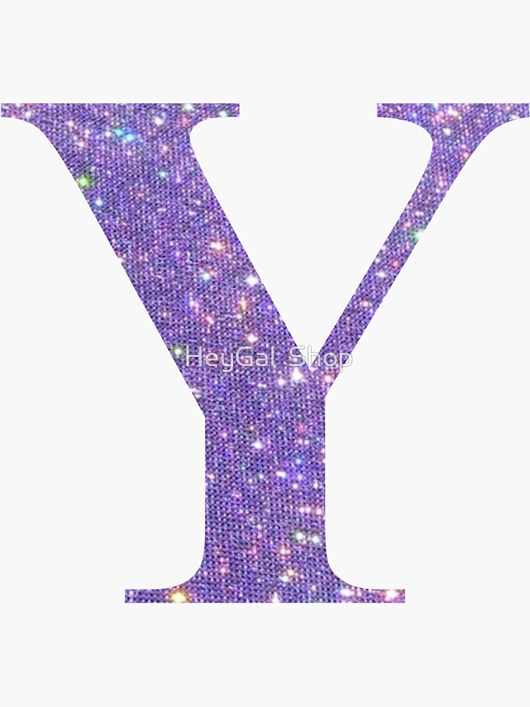 "Upsilon Purple Glitter Greek Letter" Sticker for Sale by