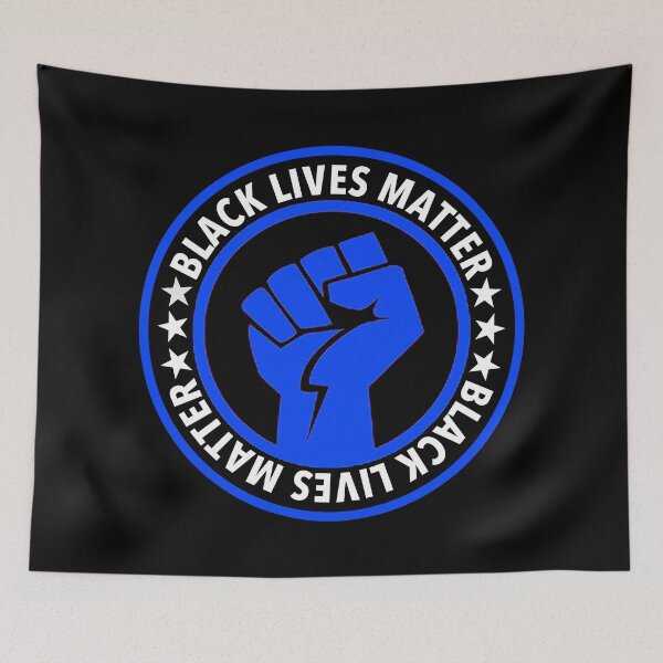 Item preview, Black Lives Matter - Black Power Fist (azul) designed and sold by Thelittlelord.