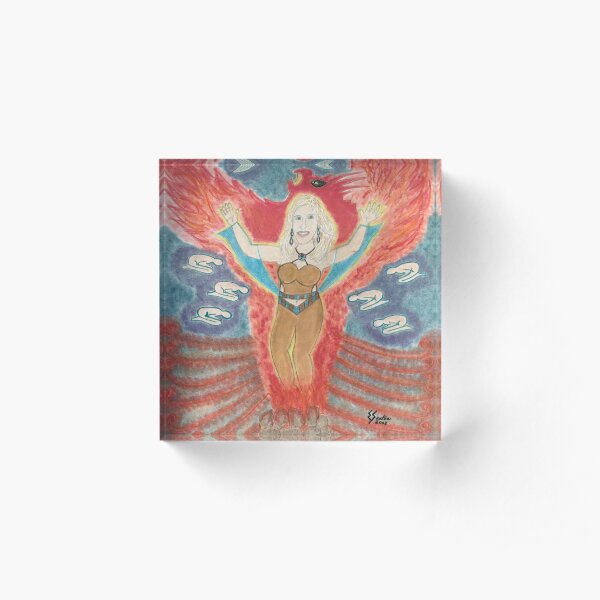 The Phenix Rising Acrylic Block