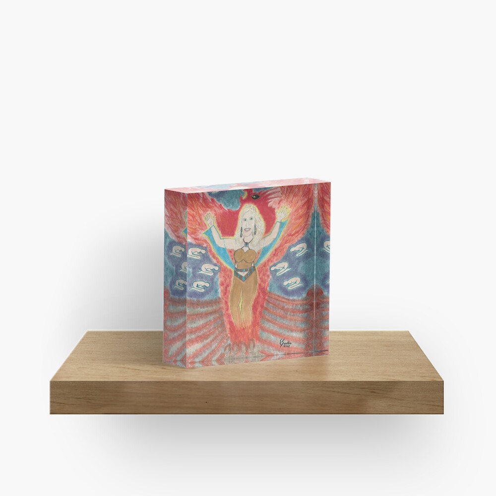The Phenix Rising Acrylic Block