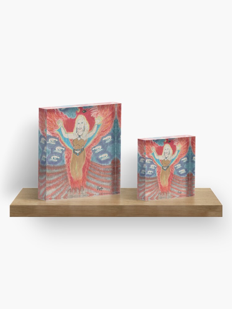 Alternate view of The Phenix Rising Acrylic Block