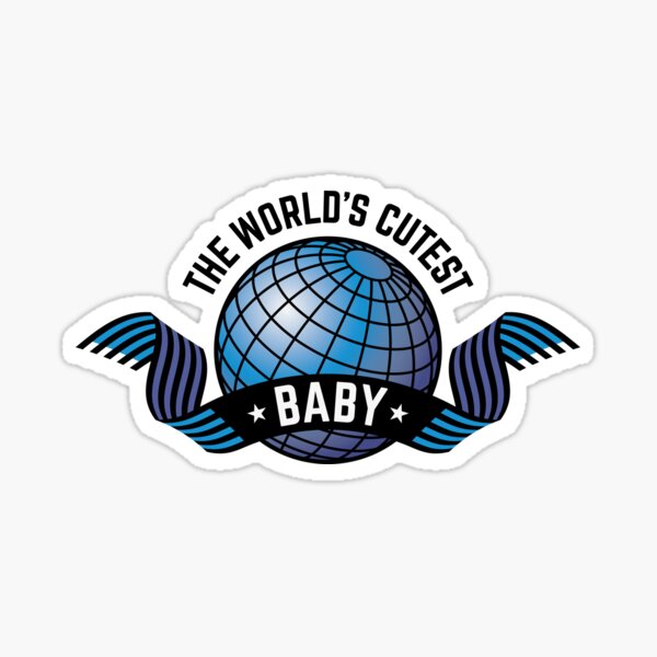 Das süßeste Baby der Welt (Junge / Blau) Sticker