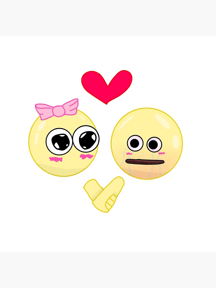 Cursed Emoji Holding Hands Art Board Print By Elizabethtwin Redbubble