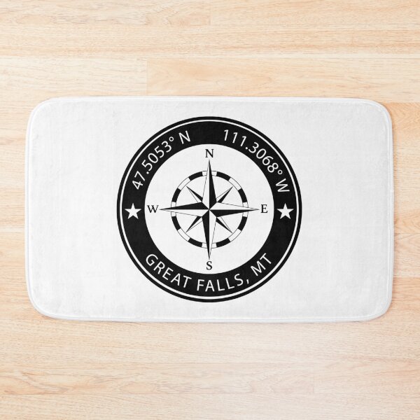 Item preview, Great Falls, Montana Geographical Coordinates designed and sold by TeeOhGraphics.